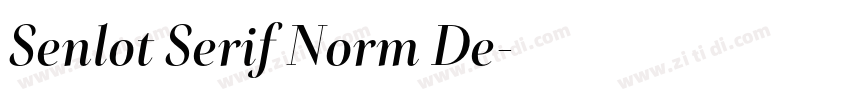 Senlot Serif Norm De字体转换